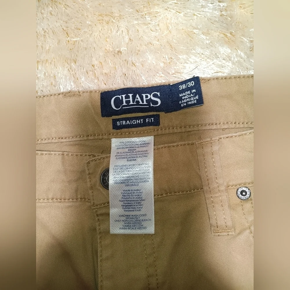 Chaps Tan Chinos Classic Style